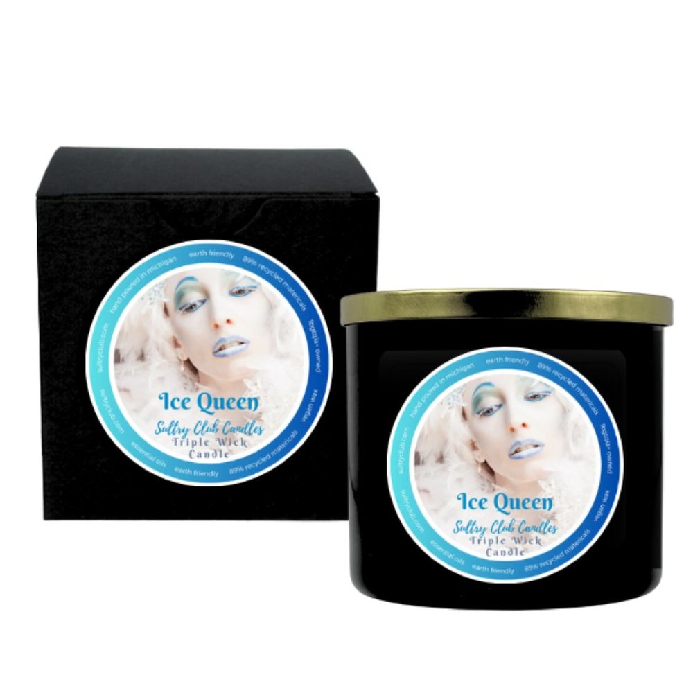 ICE QUEEN (PEPPERMINT BARK CANDY) 3 WICK CANDLE